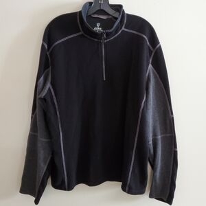 Kuhl Black Quarter Zip Pullover Kashmira Sweater Athletic Outdoor Sport Size XL
